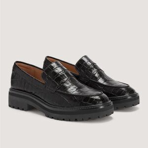 Everlane Shoes 10 Lug Loafer Black Crocodile